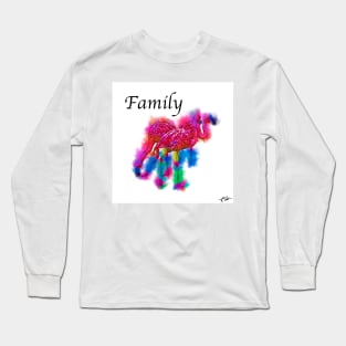 Family - Flamingo Flock In Abstract Long Sleeve T-Shirt